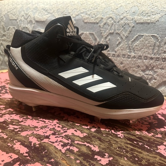 Adidas ICON 7 Men’s Black/White Metal Baseball cleats Sz 13 - NWT main image 7